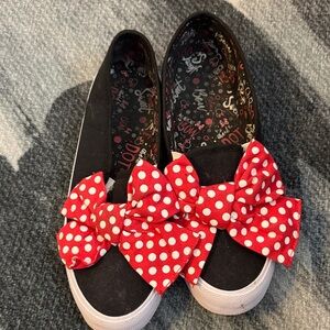 Polka Dot Bow Minnie Mouse Shoes